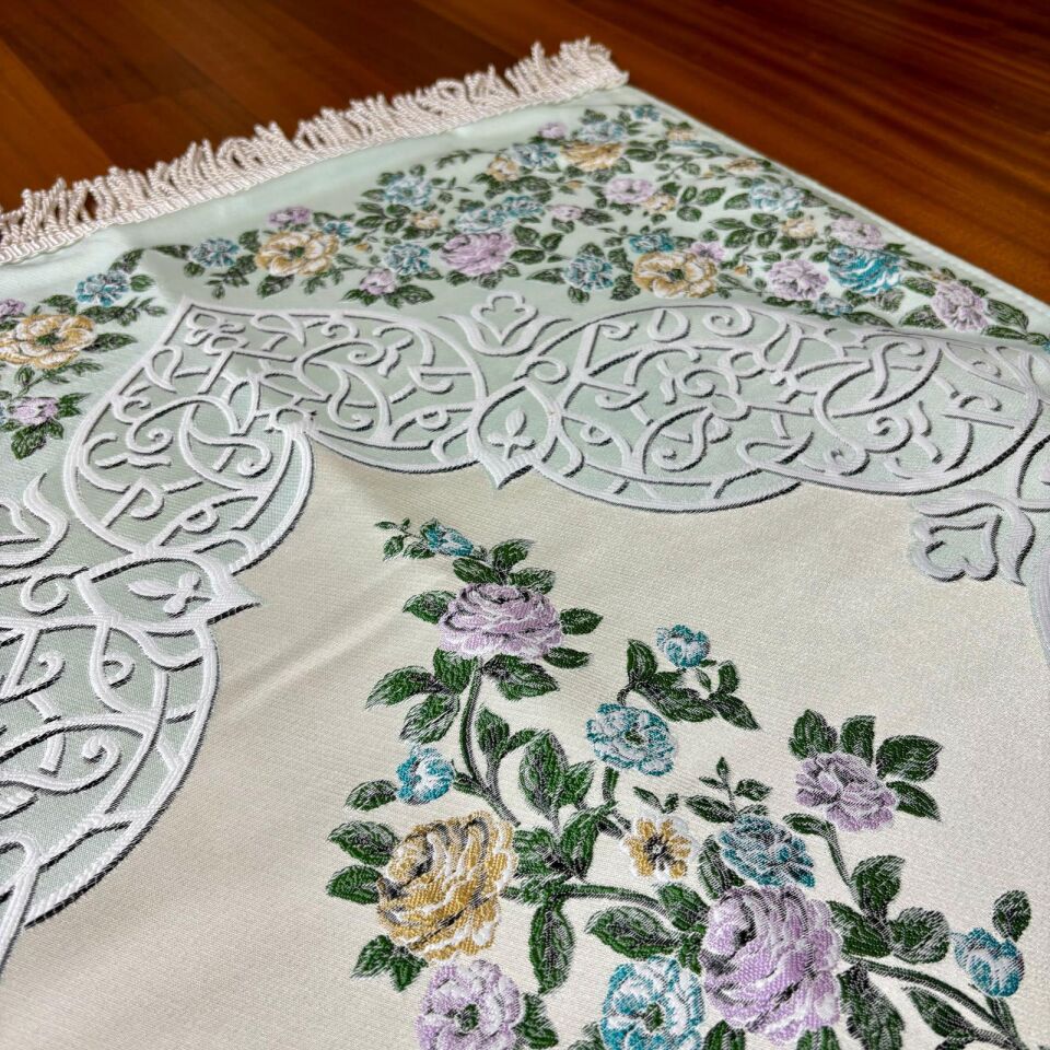 Goblen Desenli Dokuma Seccade Mint