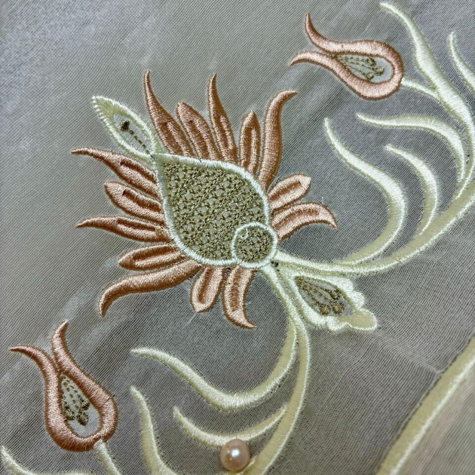 Ödemiş İpeği Hatayi Nakışlı İki Parça Salon Takımı