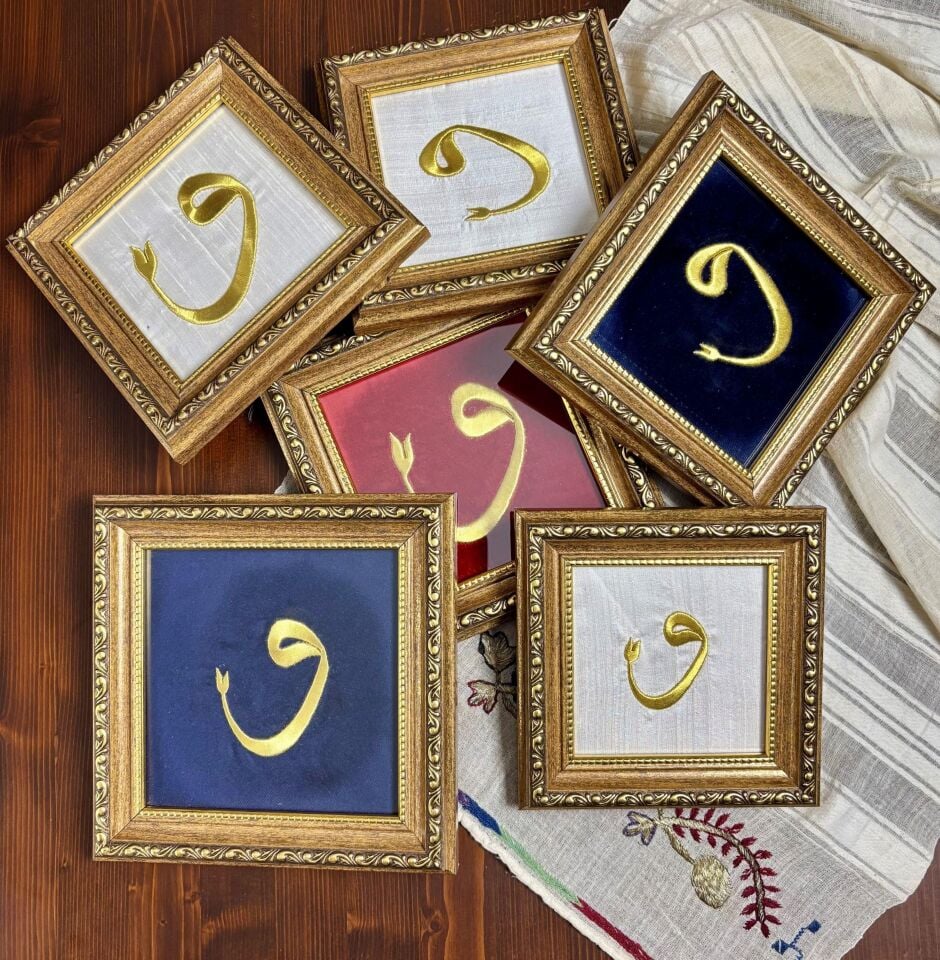 Dival İşi 3'lü Vav İşlemeli Pano