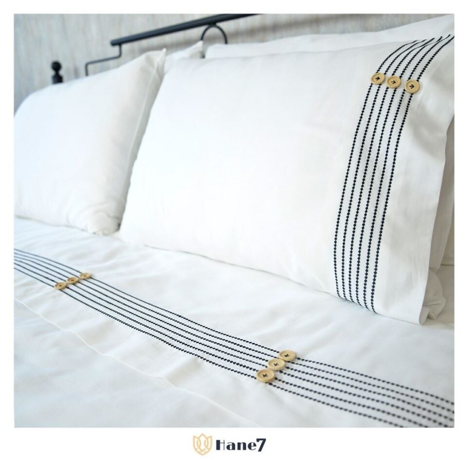 Su Yolu Nevresim Takımı Siyah