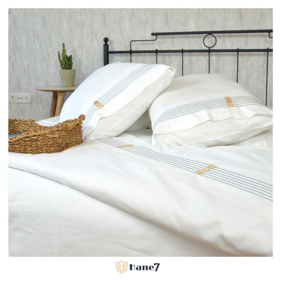 Su Yolu Nevresim Takımı Gri