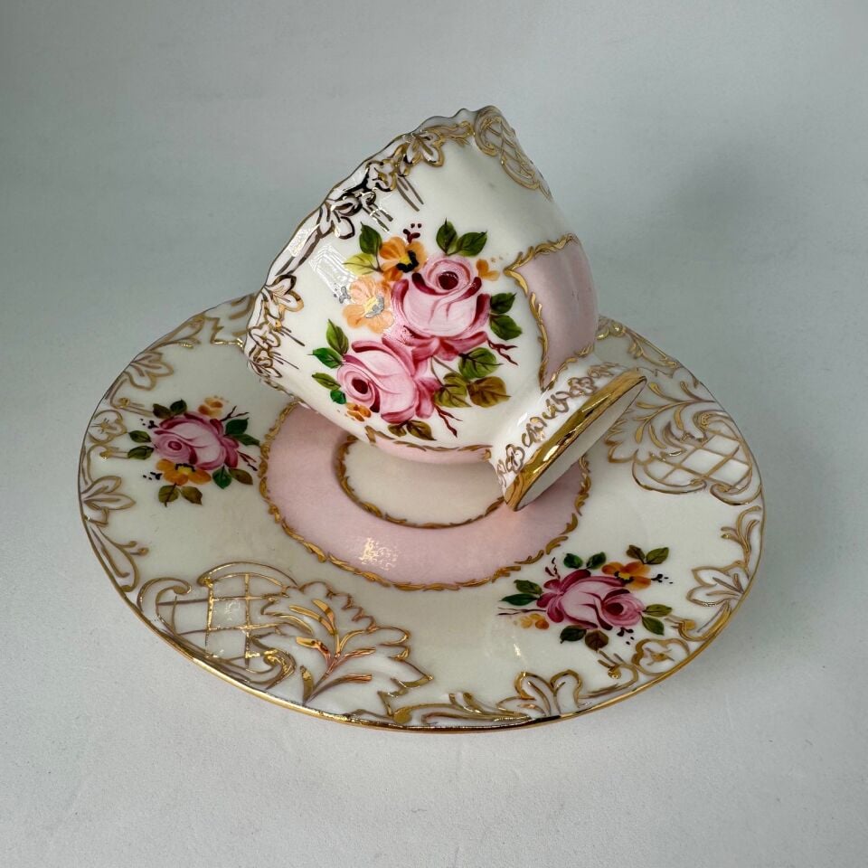 El Boyaması Süreyya Fincan Pembe