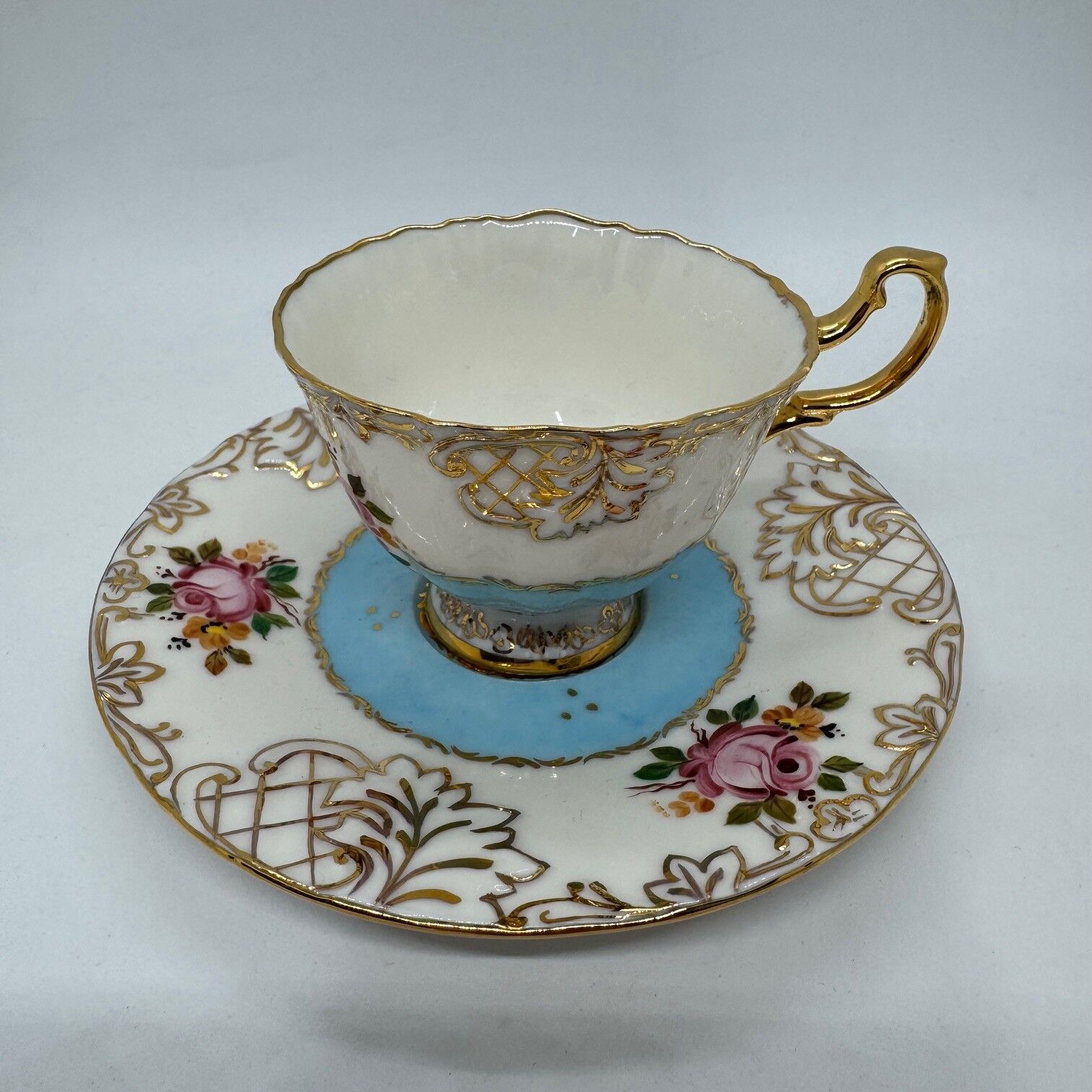 El Boyaması Süreyya Fincan Mavi