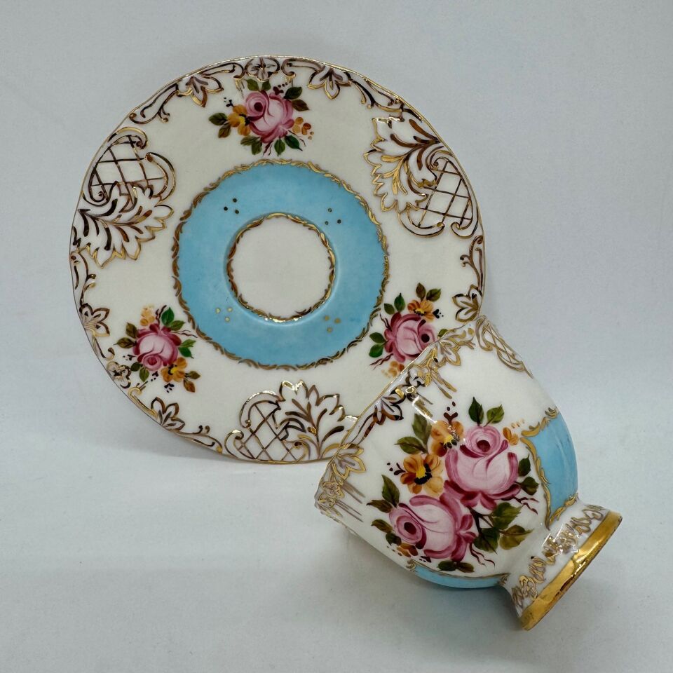 El Boyaması Süreyya Fincan Mavi