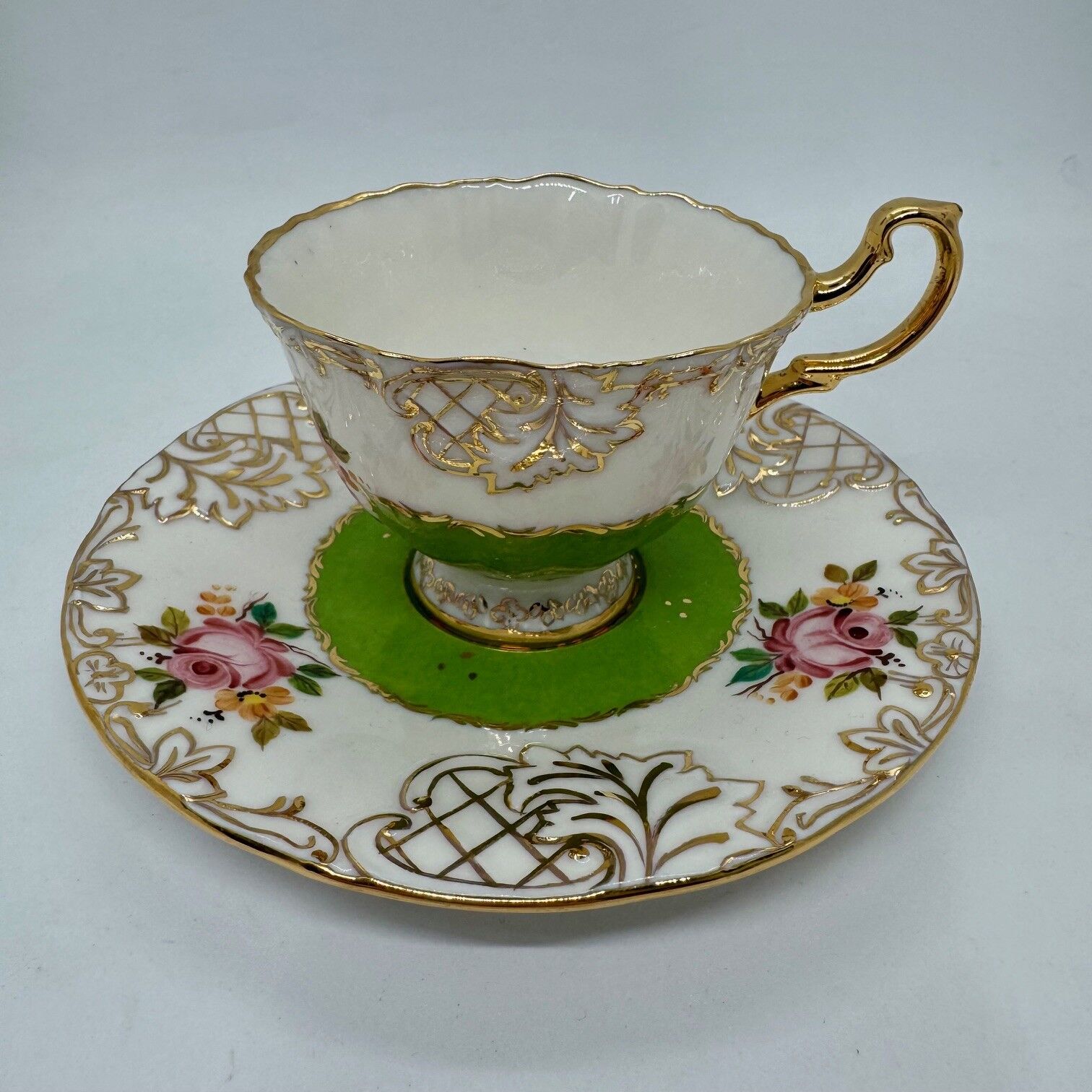 El Boyaması Süreyya Fincan Yeşil