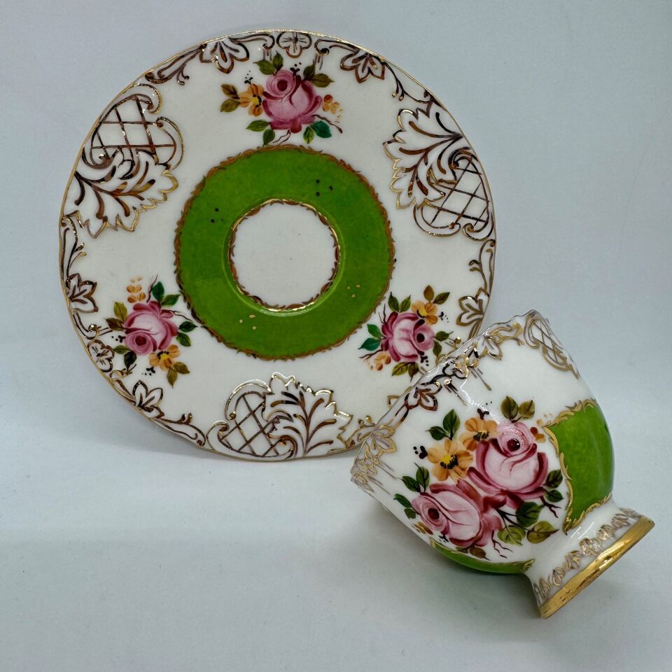 El Boyaması Süreyya Fincan Yeşil