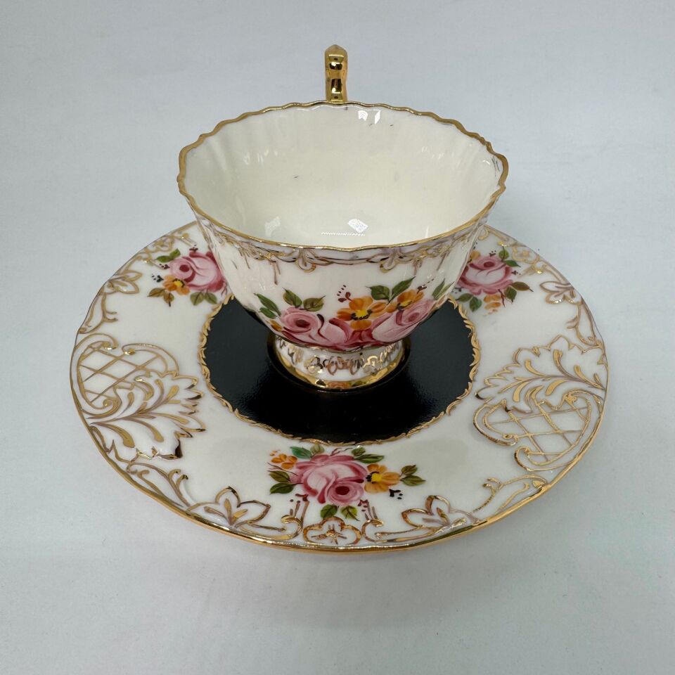 El Boyaması Süreyya Fincan Siyah