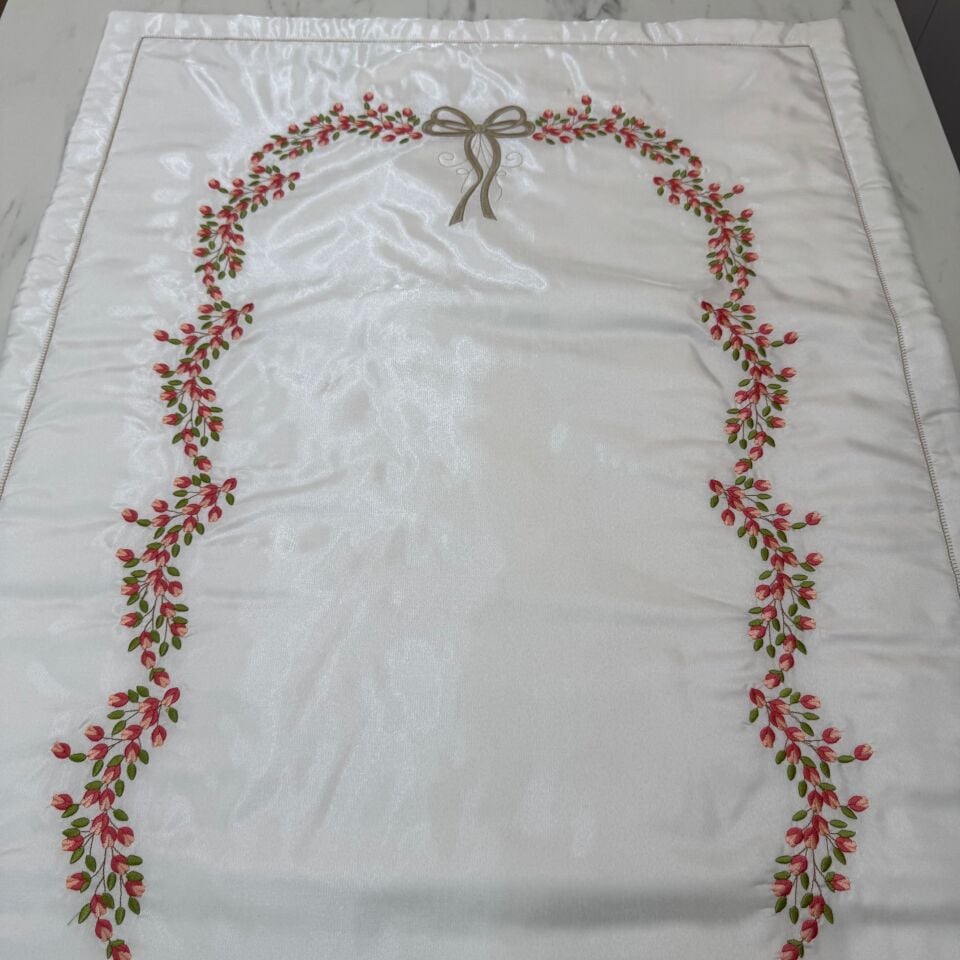 Gül Dalı 5 Parça Seccade/Bohça Takımı Nar Çiçeği