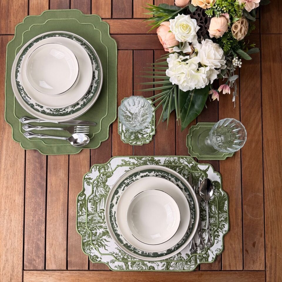 Country Series 4'lü Amerikan Servis Yeşil