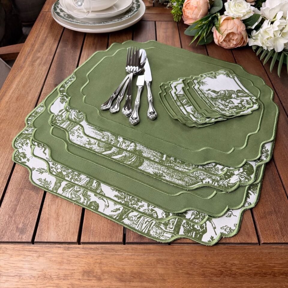 Country Series 4'lü Amerikan Servis Yeşil