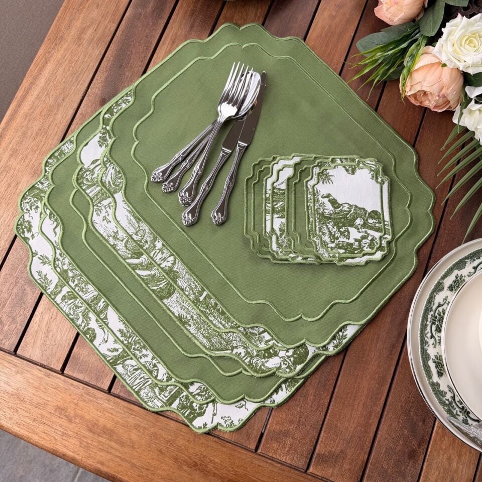 Country Series 4'lü Amerikan Servis Yeşil