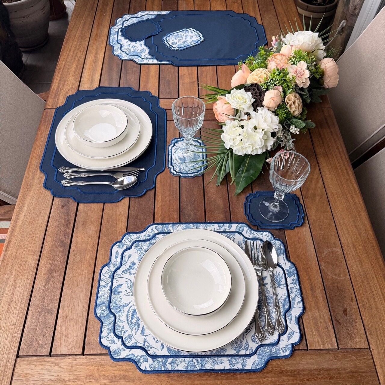 Country Series 4'lü Amerikan Servis Lacivert