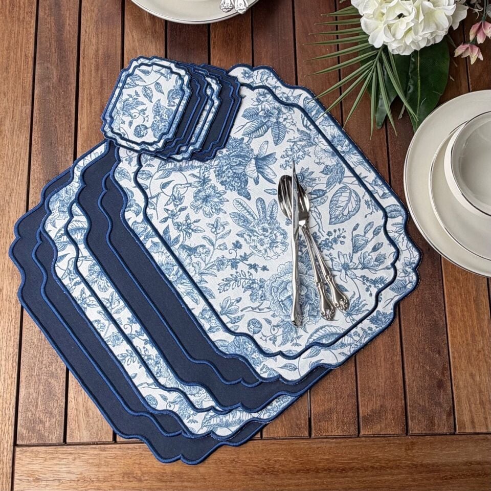 Country Series 4'lü Amerikan Servis Lacivert