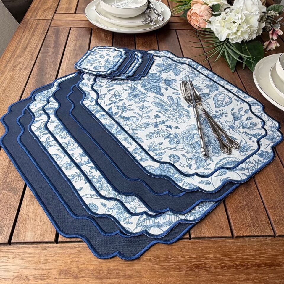 Country Series 4'lü Amerikan Servis Lacivert