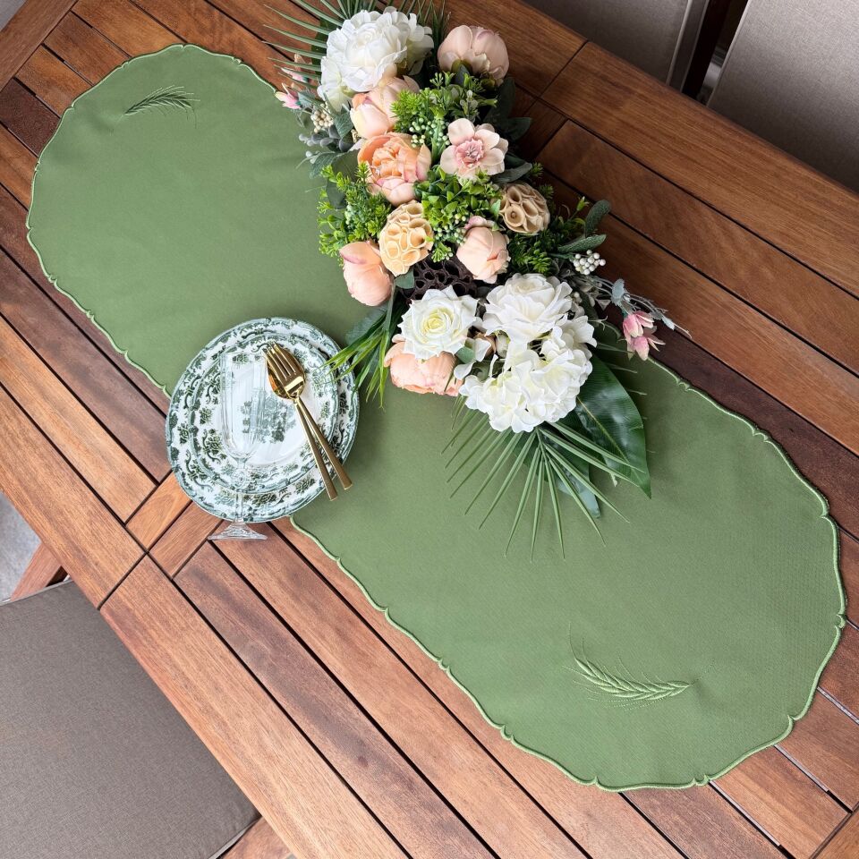 Buğday Nakışlı Runner