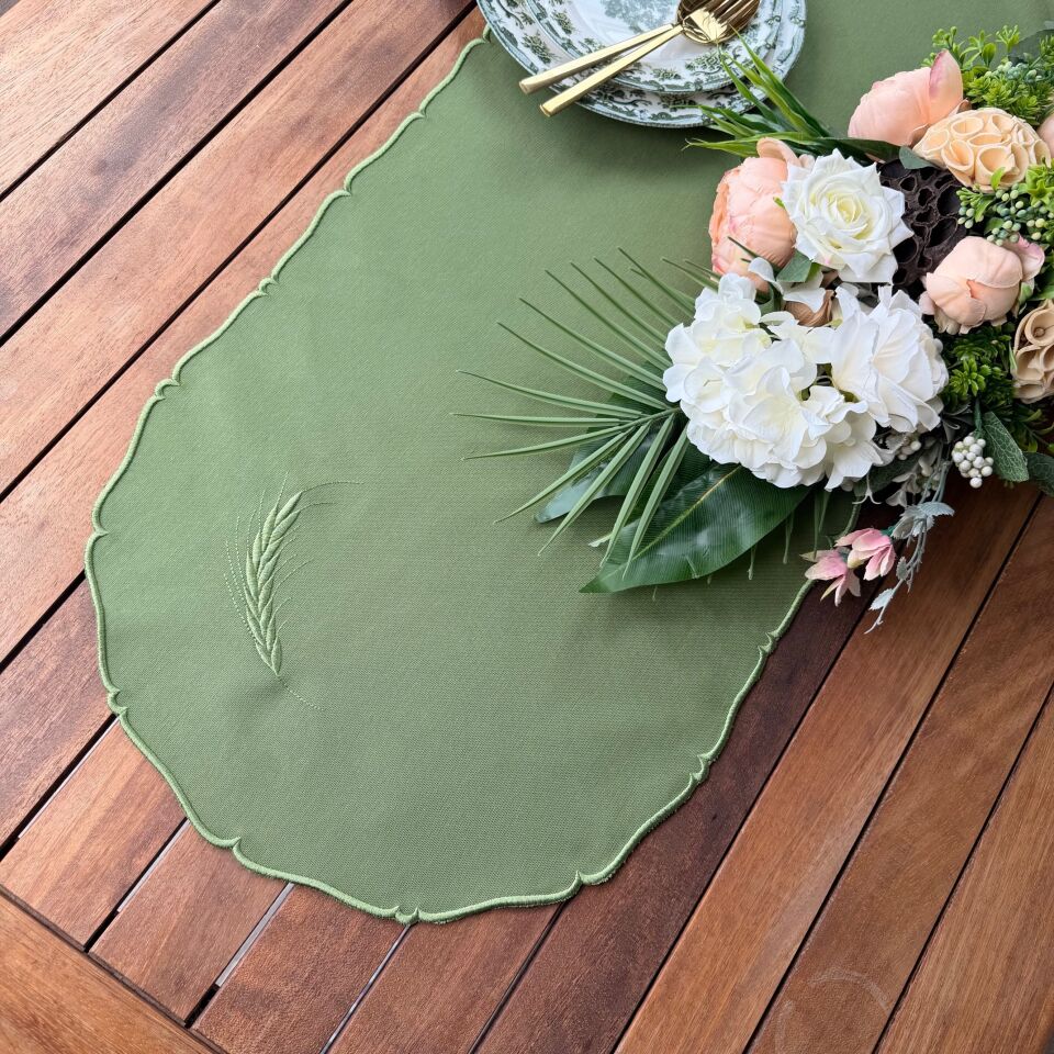 Buğday Nakışlı Runner