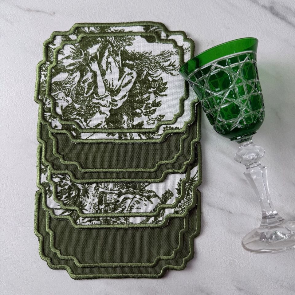 Country Series 4'lü Kokteyl Peçete Yeşil