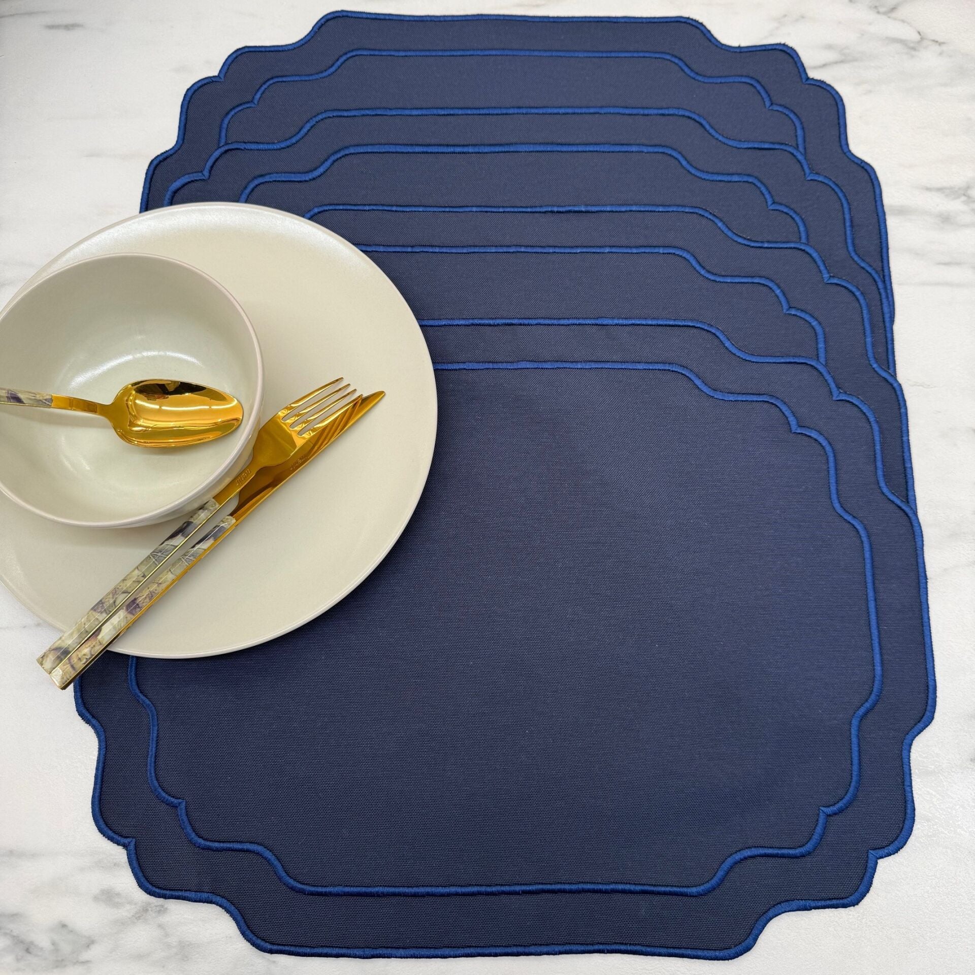 Country Series 4'lü Amerikan Servis Lacivert