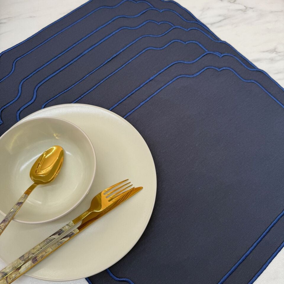 Country Series 4'lü Amerikan Servis Lacivert