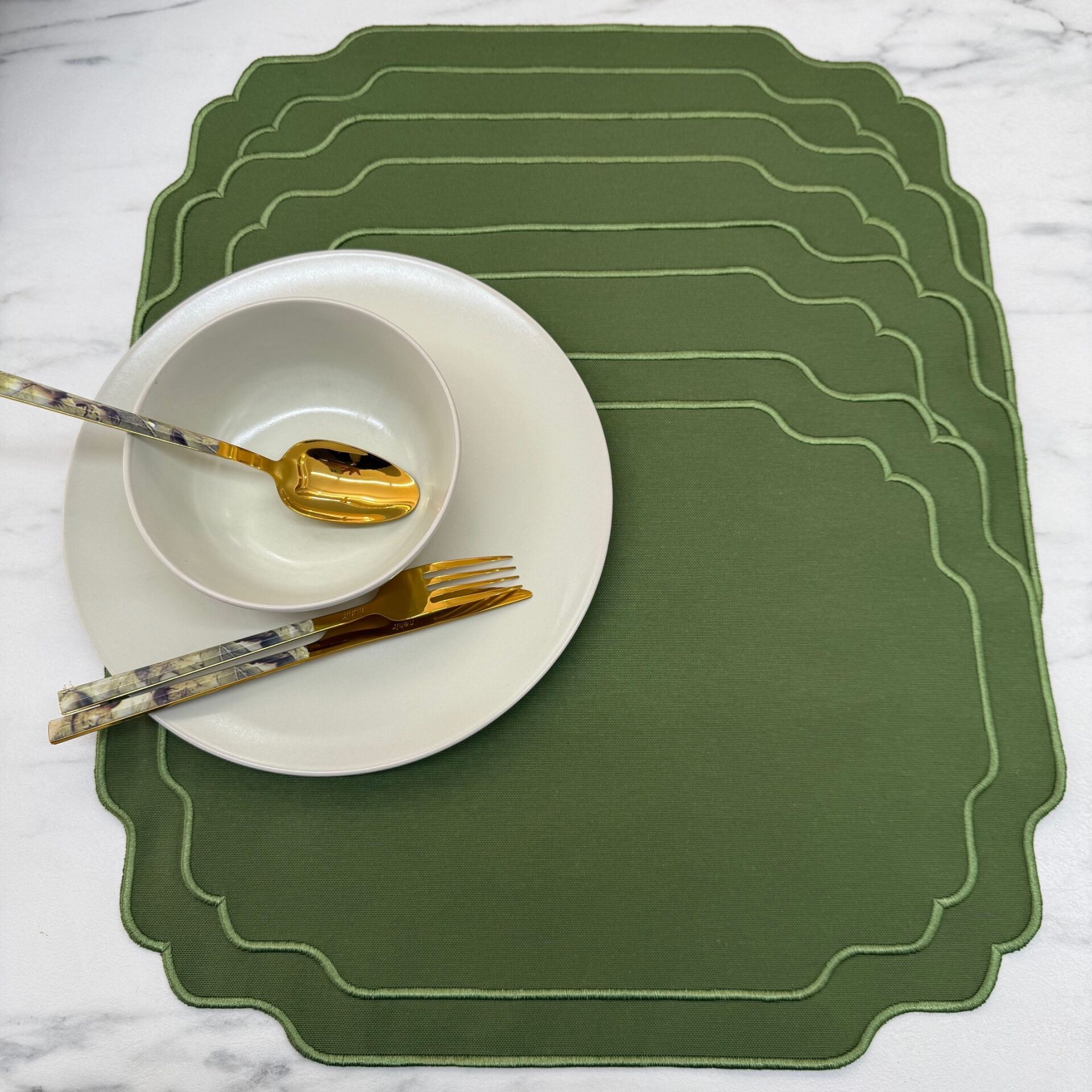 Country Series 4'lü Amerikan Servis Yeşil