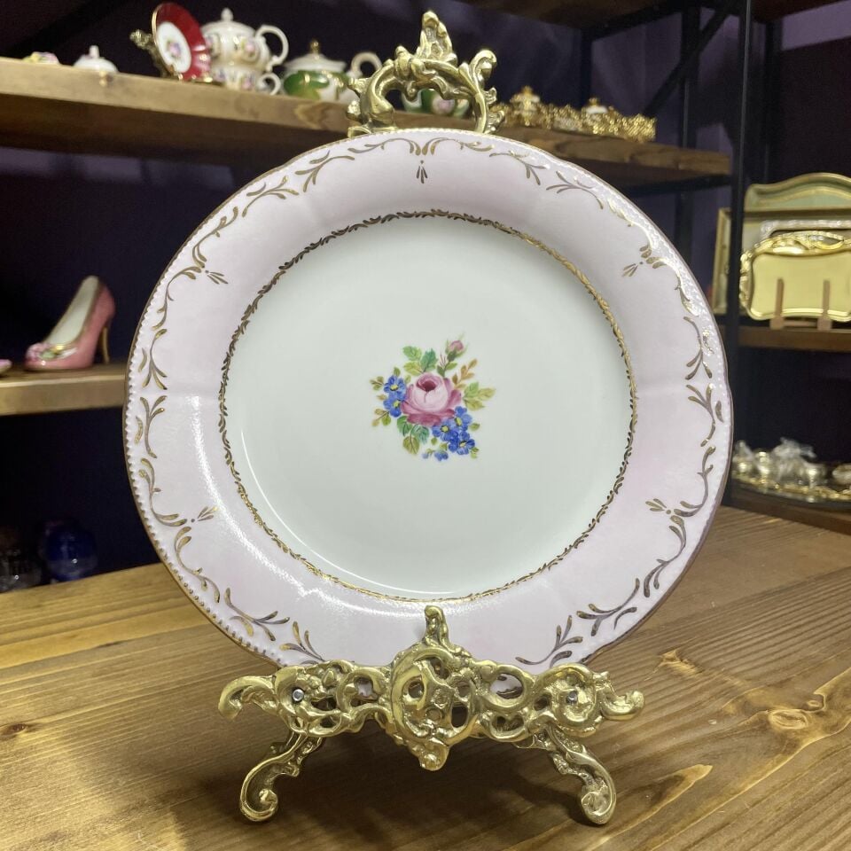 El Boyaması Servis Tabağı Lila