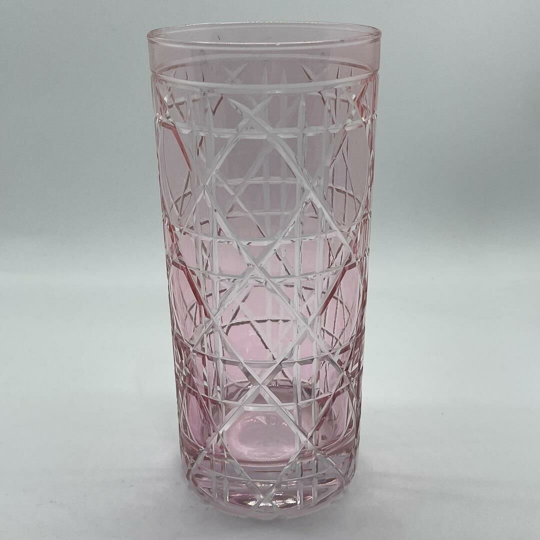 Renkli Kristal Su Bardağı pembe