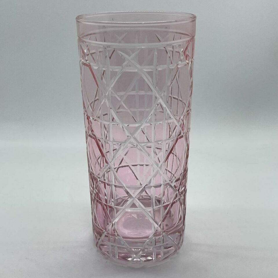Renkli Kristal Su Bardağı pembe