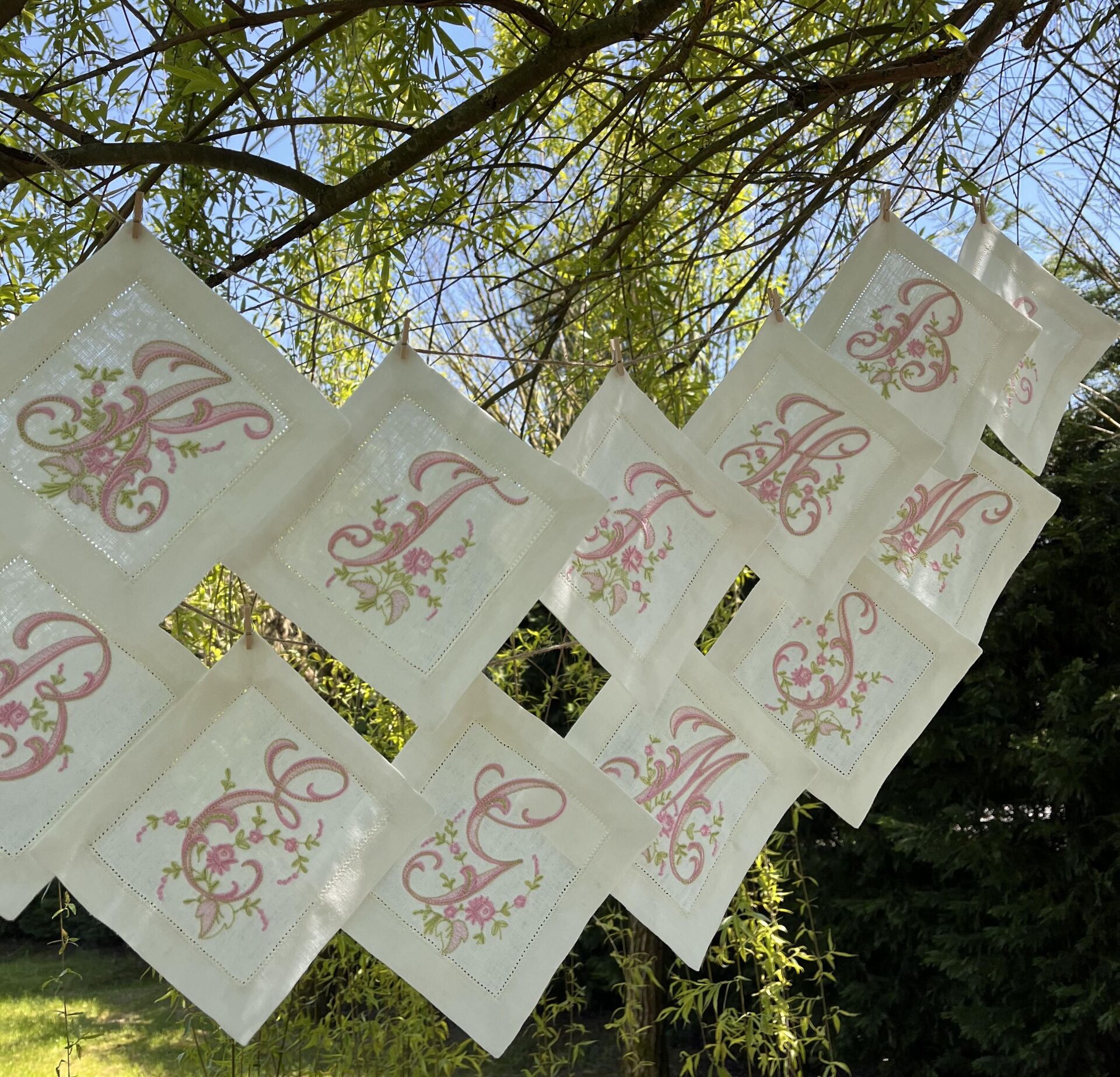 Antikalı Keten Harf Kokteyl Peçete