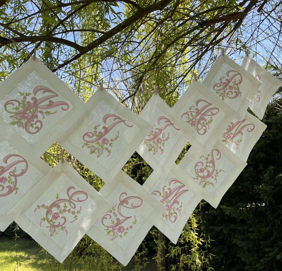 Antikalı Keten Harf Kokteyl Peçete