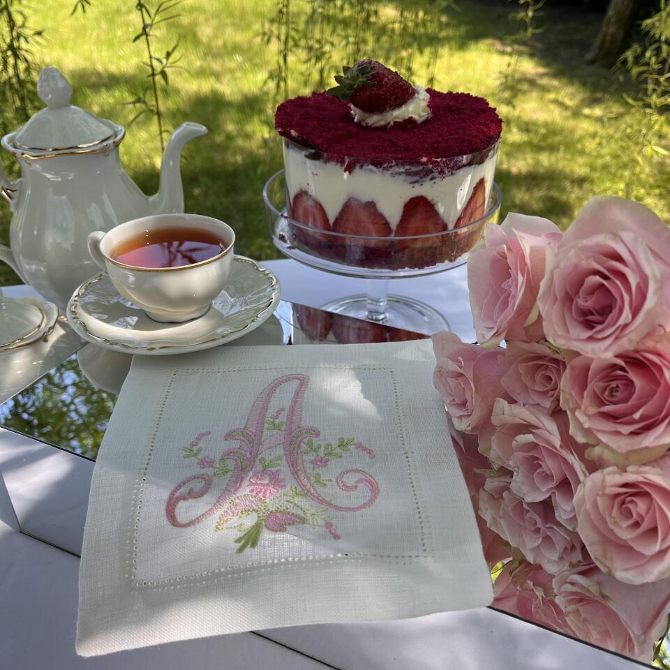 Antikalı Keten Harf Kokteyl Peçete