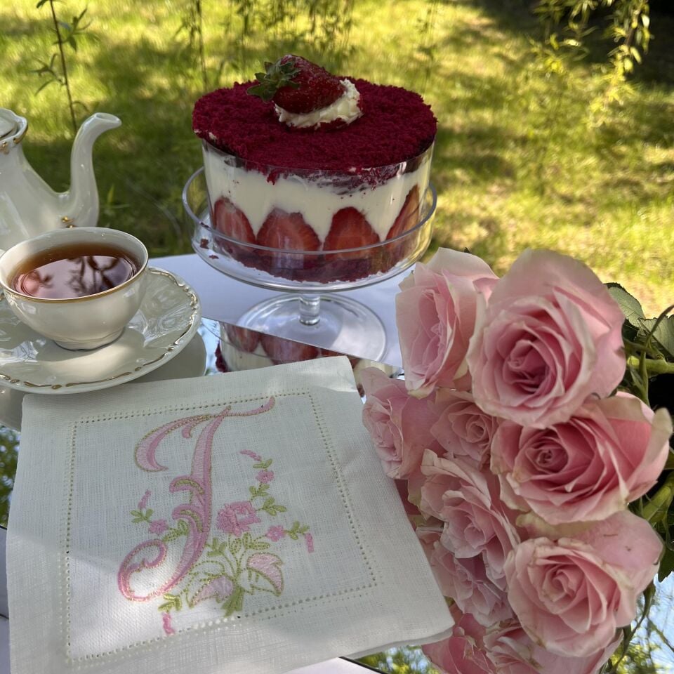 Antikalı Keten Harf Kokteyl Peçete