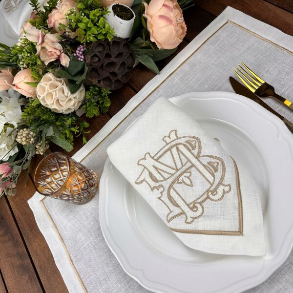 Kişiye Özel Monogram Peçete&Servis servis