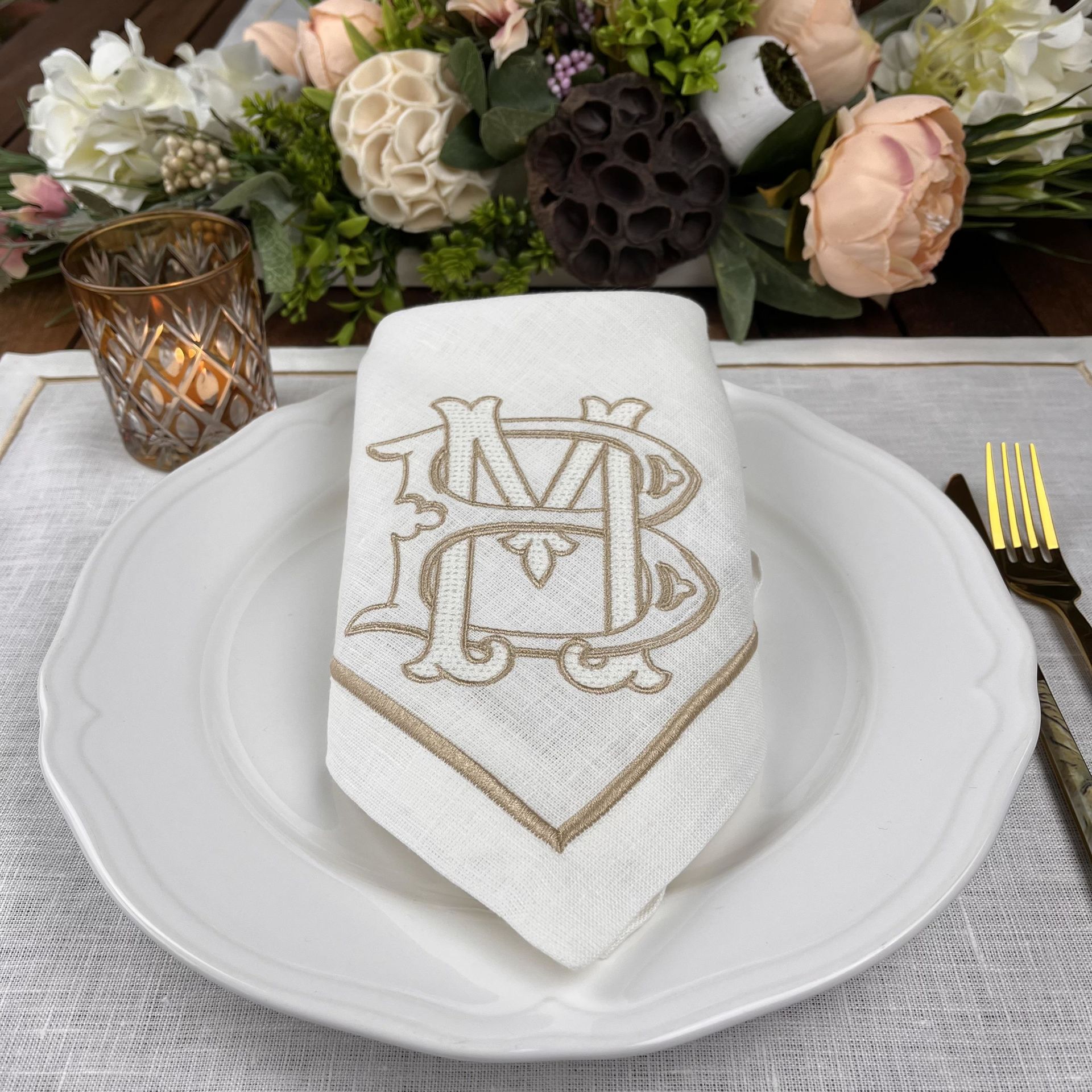 Kişiye Özel Monogram Peçete&Servis peçete