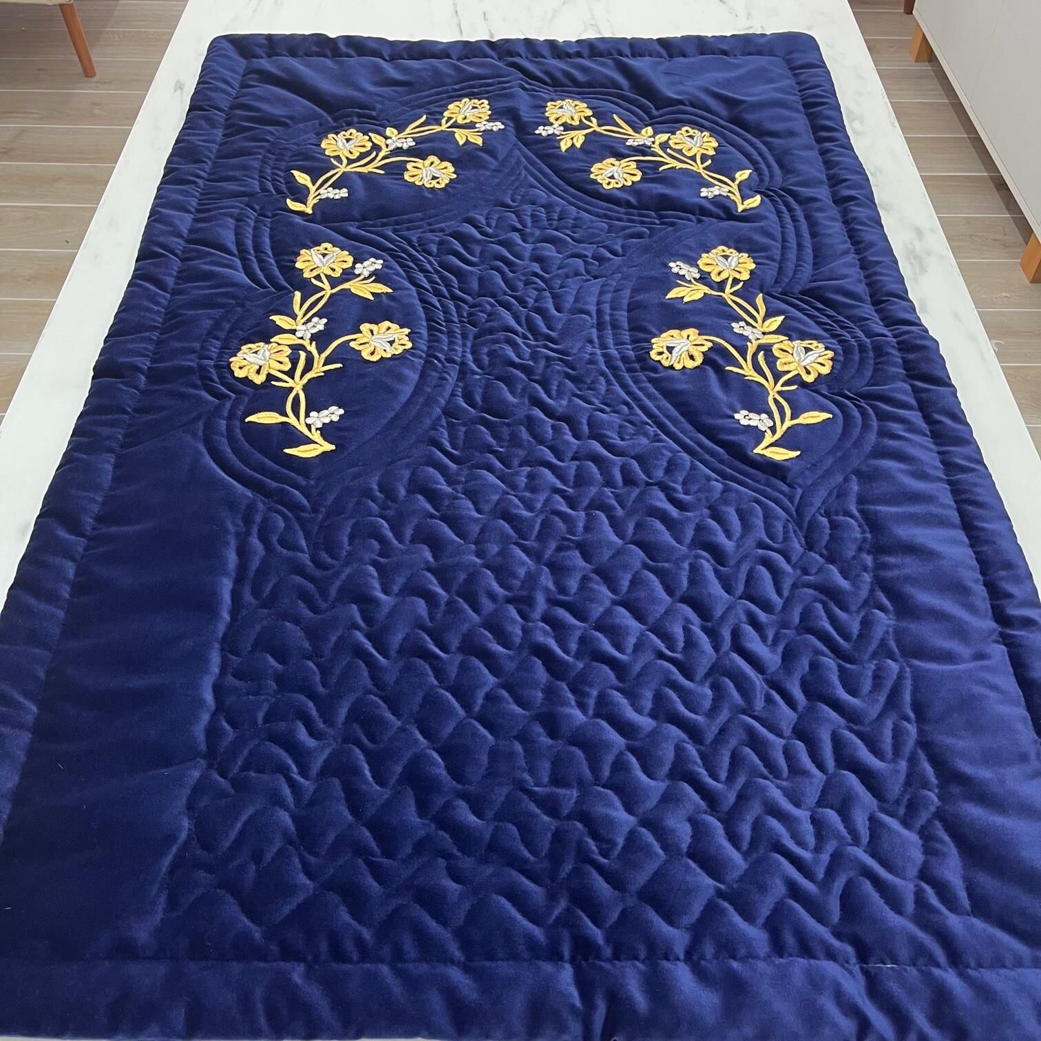 Maraş İşi Lacivert Renk Seccade