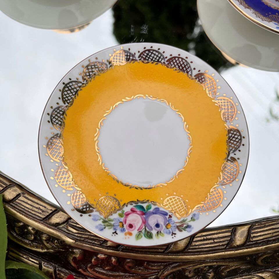 El Boyaması Leyla Fincan Sarı