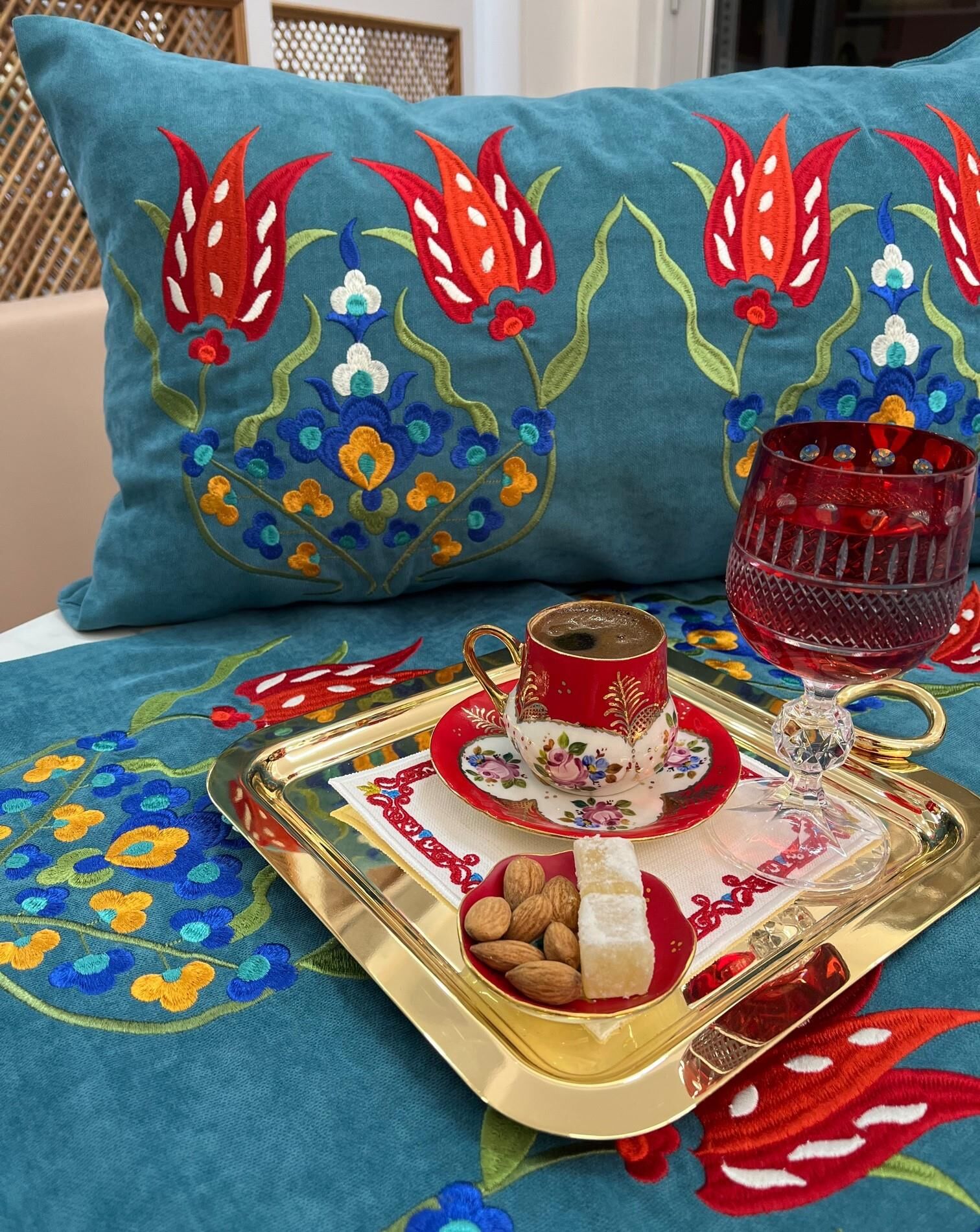 Lalezar Dikdörtgen Kırlent Kılıfı