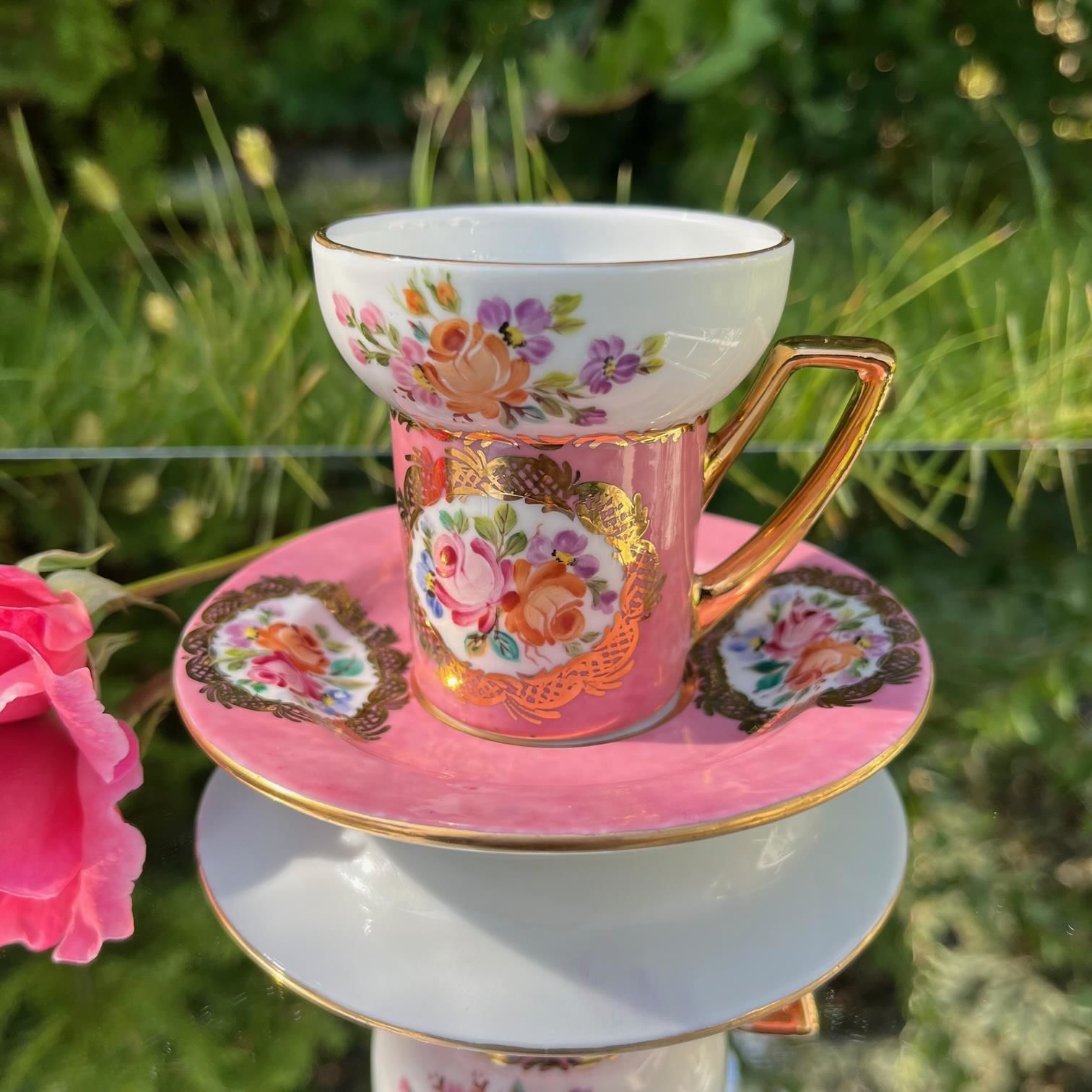 El Boyaması Zehra Fincan Pembe