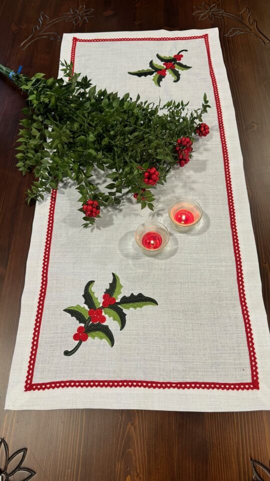 Kokina İşlemeli Runner Büyük Boy