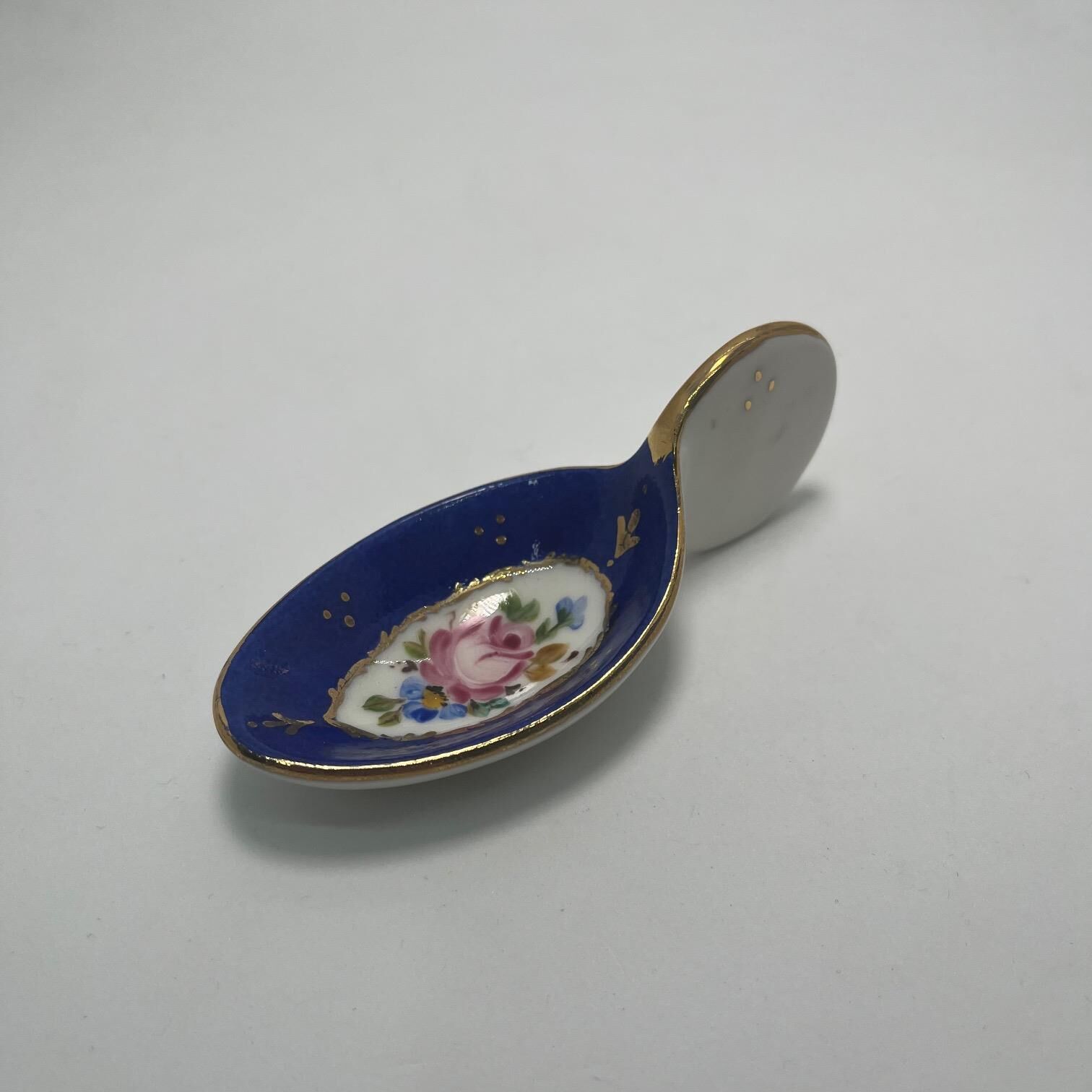 El Boyaması Kaşık Lokumluk Kobalt