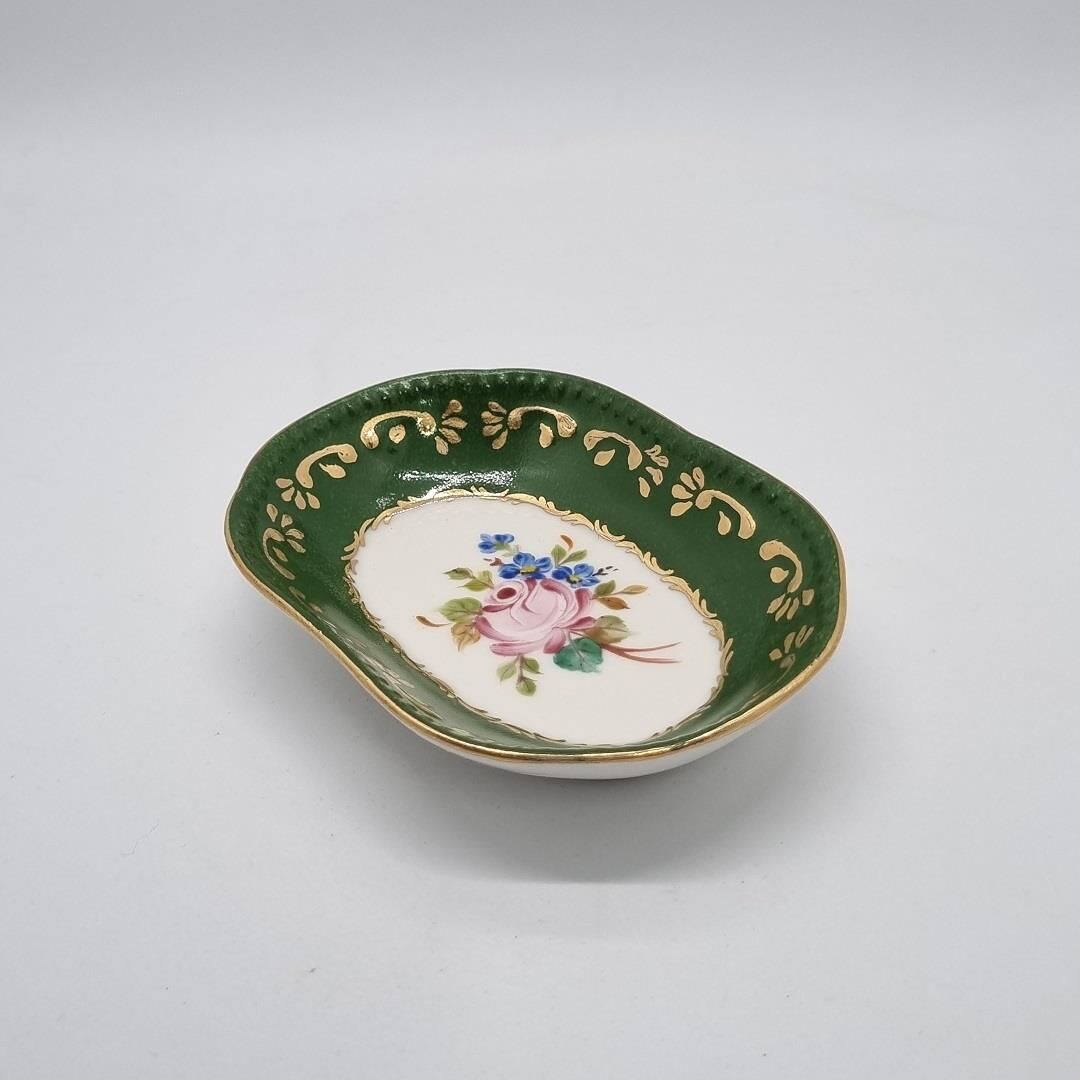 El Boyaması Oval Mini Reçellik/Çerezlik Yeşil