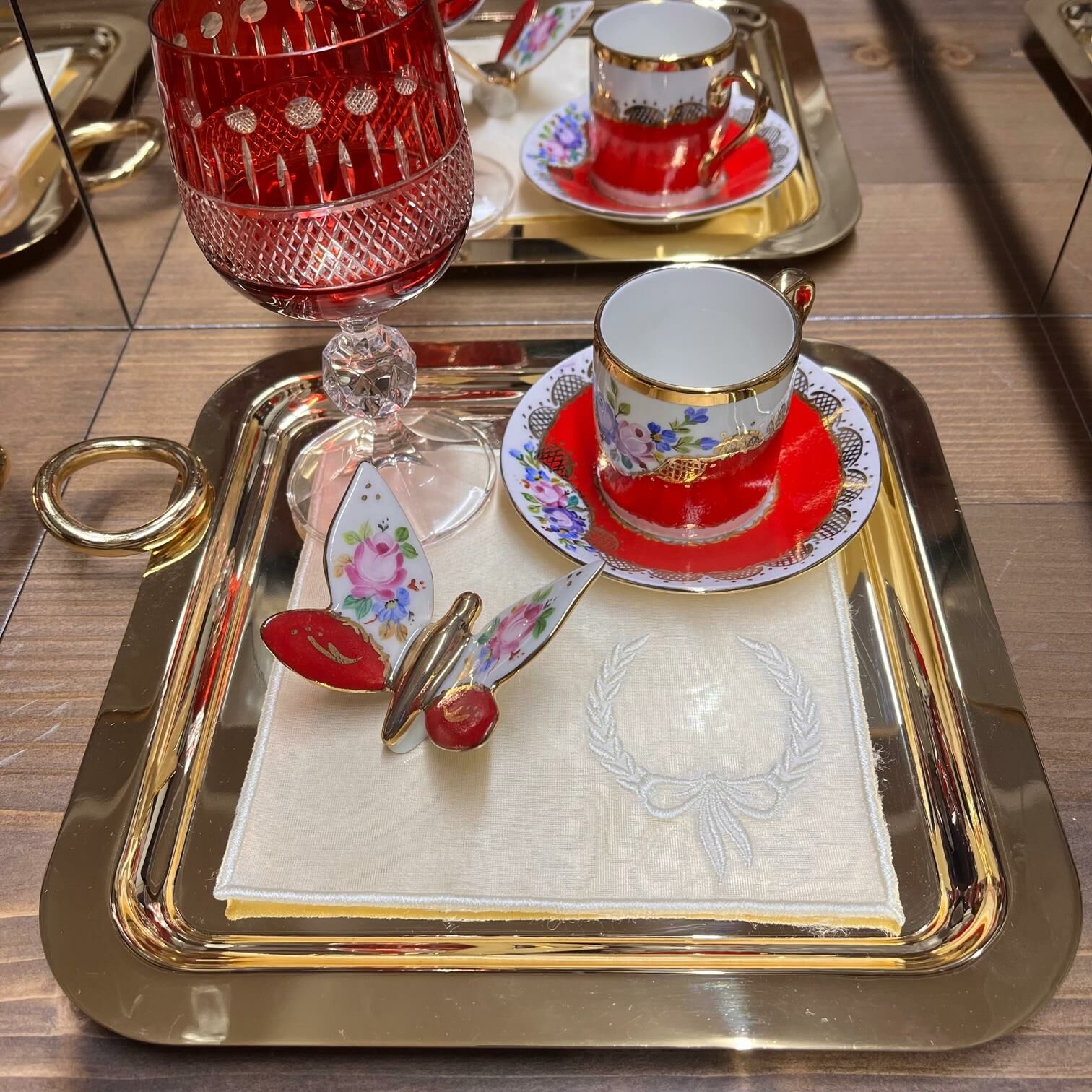 Ödemiş İpeği Tepsi Örtüsü Krem