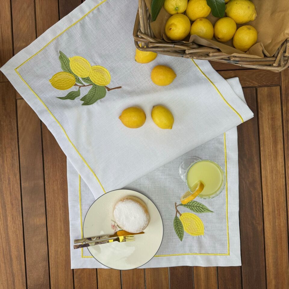 Limon İşlemeli Runner